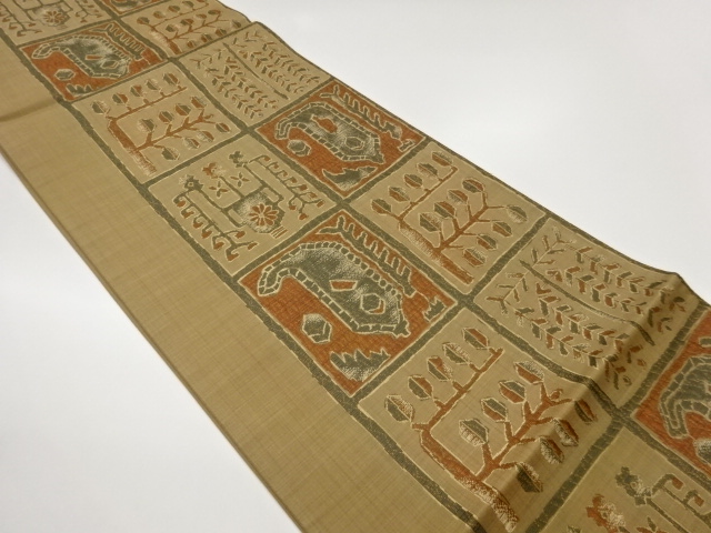 JAPANESE FUKURO OBI / WOVEN SHIKISHI PATTERN